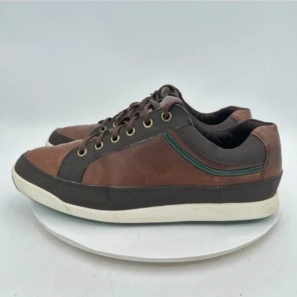 FootJoy Contour Casual Men Size 11M 54275 Dark Brown Green Leather Golf Shoes - Picture 1 of 12